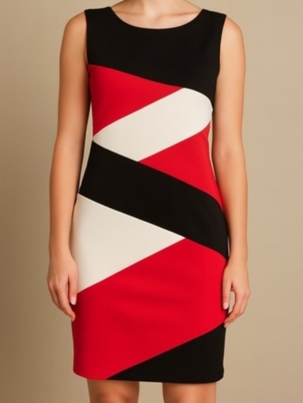 Michael Taylor Color Block Sleeveless Dress NWOT